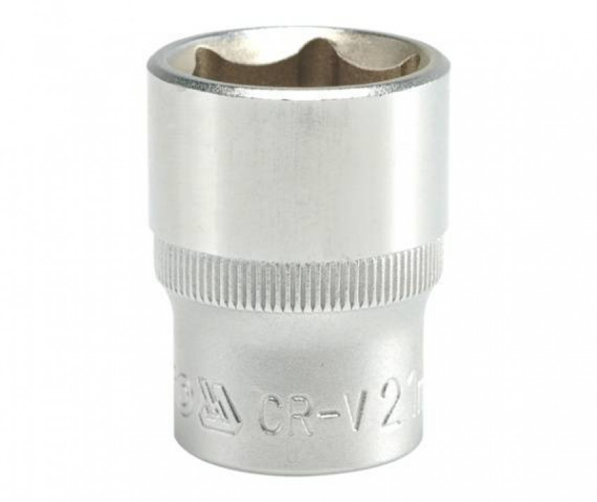 Головка 6-гранна коротка YATO із квадром. 1/2", М=21 мм, L=38 мм, [10/100/200]-YT-1214