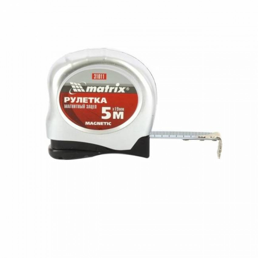 Рулетка Magnetic 5 м х 19 мм, магнітний зачіп, MTX-310119