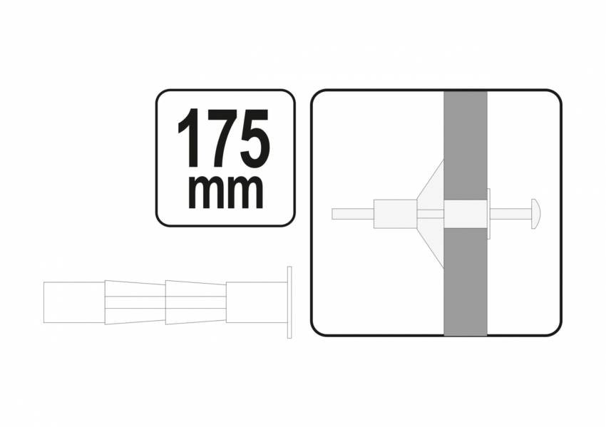 Заклепочник для дюбелів "Molly" YATO М3, М4, М5, М6, М8 175 мм-YT-51452