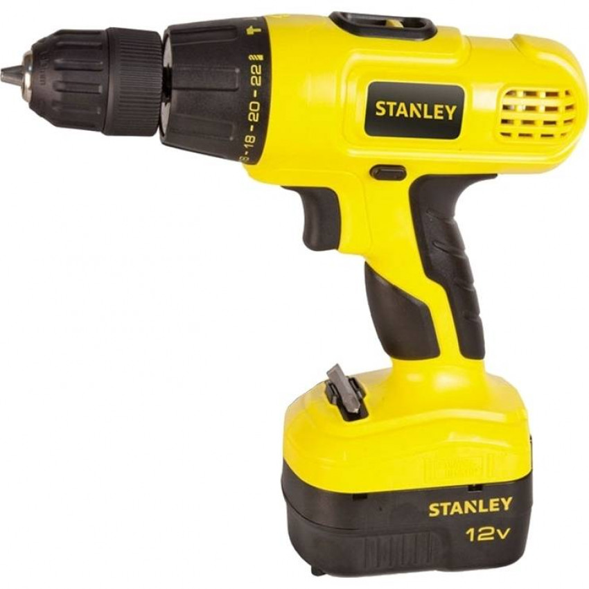 Шуруповерт акумуляторний Stanley 12V. в кейсі з 2-ма 1А/год. (Ni-Cd) акум. патрон Ø ≤ 10 мм (DW)-STDC12HBK-RU