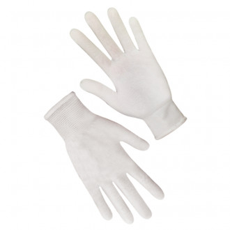 Рукавички синтетичні білі, без ПВХ крапки 760810, 10 розмір  ПВХ (69169)-[articul]