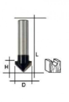 Фреза пазова V-подібна, DxHxL= 12x12x42мм, FIT-[articul]