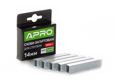 Скоби загартовані 14х11.3х0.7мм 1000шт APRO-[articul]