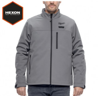 Куртка з електропідігрівом MILWAUKEE M12 HJGR6-0(S), сіра, розмір (S)-[articul]