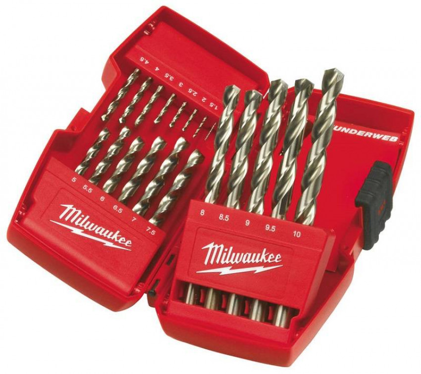 Набір свердел по металу THUNDERWEB HSS-G MILWAUKEE, (19шт)-4932352374