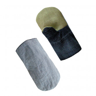 Рукавички х/б з брезентовим надолонником джинсова тканина 2-м надолонником  Джинсова тканина/брезент (69104)-[articul]