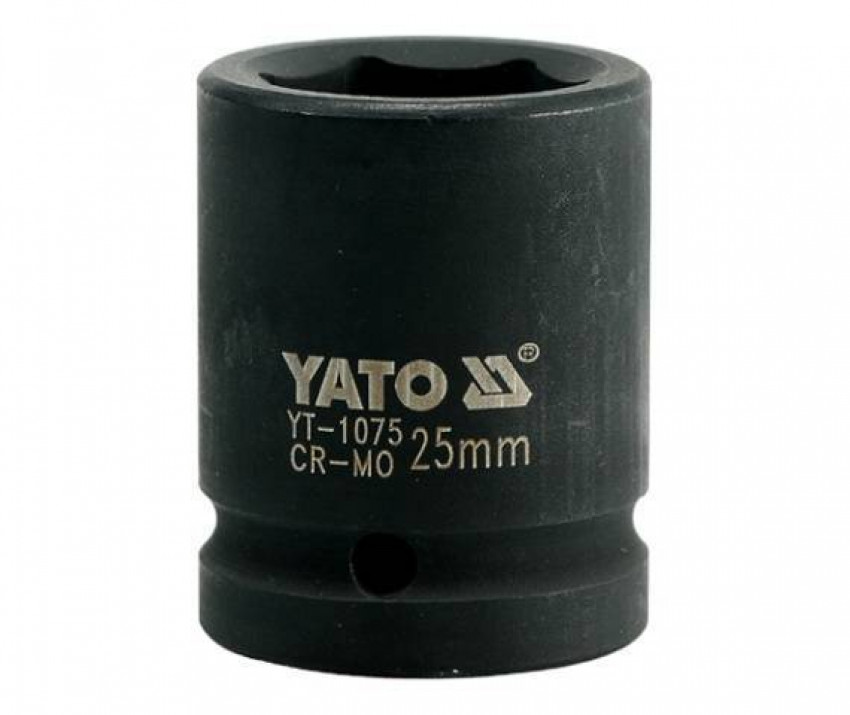 Головка торцева ударна YATO 6-гранна, з квадром. 3/4", М = 25мм, l = 50м, [16/64]-YT-1075