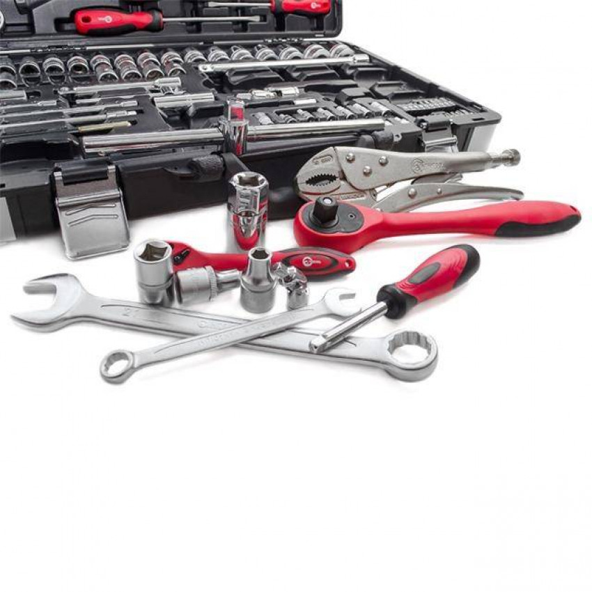 Професійний набір інструментів 1/4", 1/2", 101 од., Cr-V INTERTOOL ET-7101-ET-7101