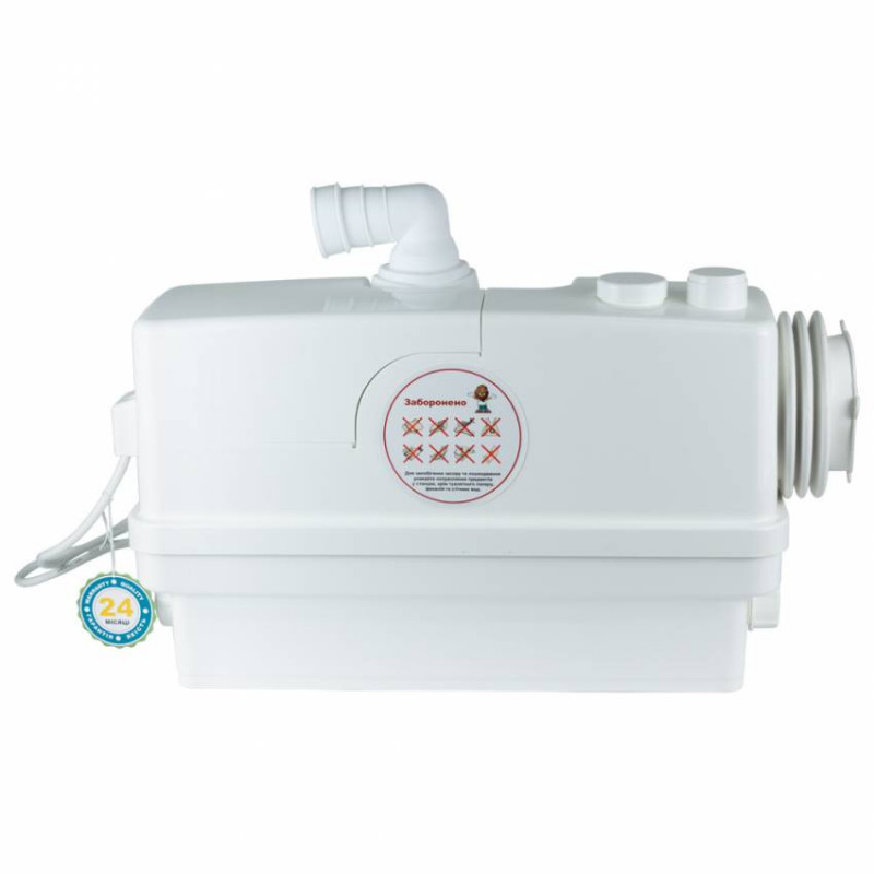 Станція каналізаційна 0.6кВт Hmax 8.5м Qmax 110л/хв 3 входи бічний вхід 90мм LEO 3.0 (776916)-776916