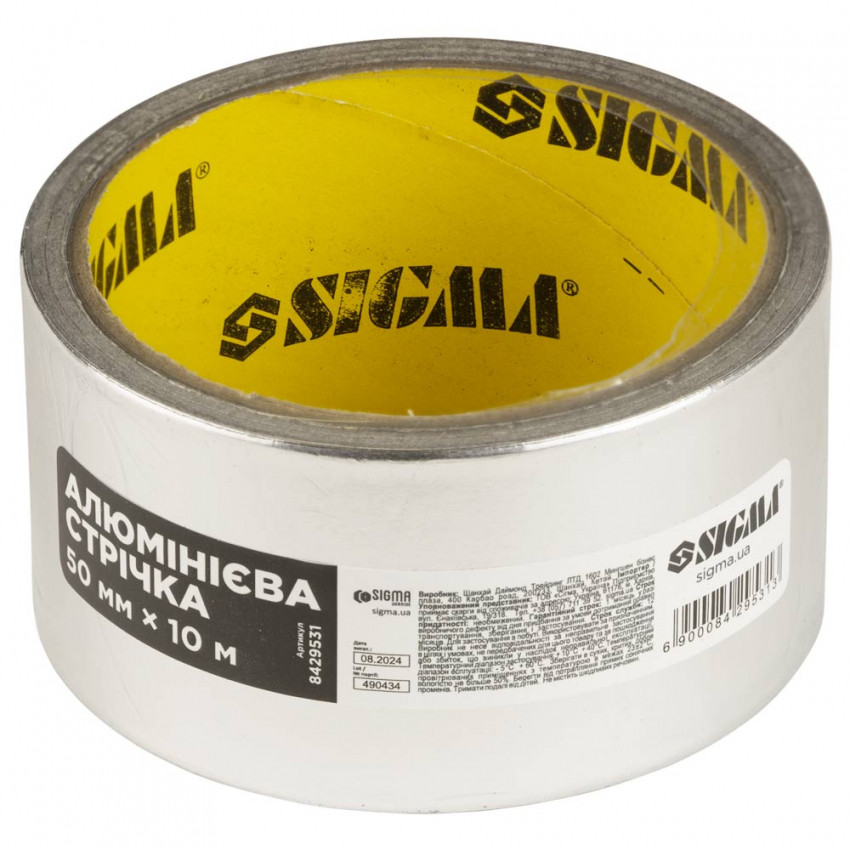 Стрічка алюмінієва 50мм×10м SIGMA (8429531)-8429531