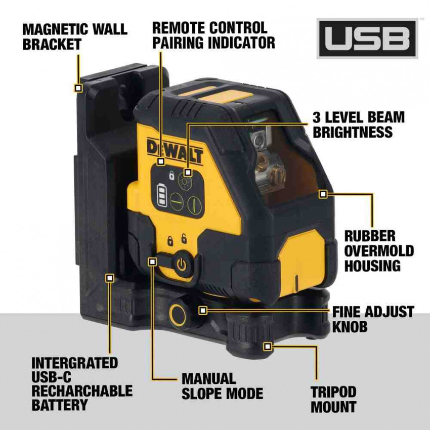 Рівень лазерний лінійний DeWALT DCLE14201RB-DCLE14201RB