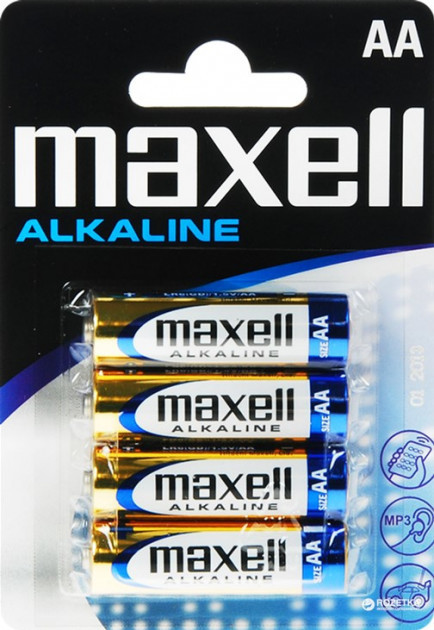 Лужна батарейка Maxell Alkaline AA/LR6 4шт/уп blister-723758.04