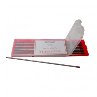 Вольфрамовий електрод WT-20 1.0 мм, довжиною 175 мм червоні для зварювання / Зварювальні вольфрамові електроди 3.2-[articul]