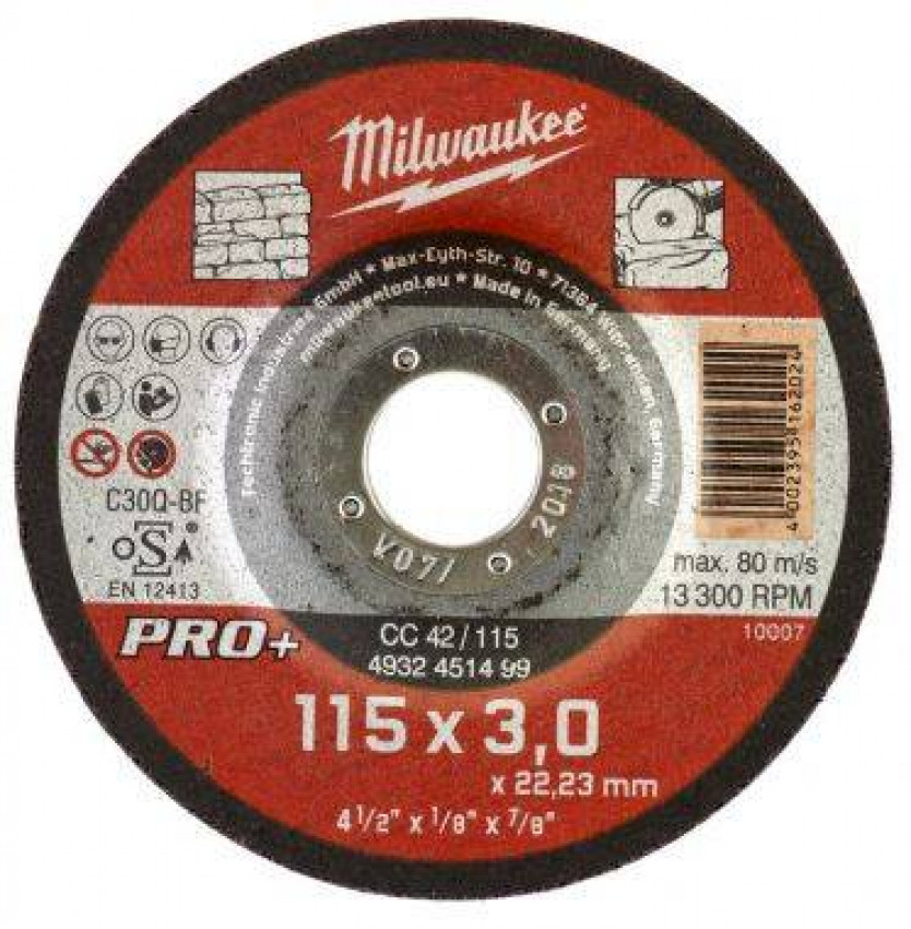 Отрезной диск по камню CC 42/115х3 PRO+ (1 шт) (заказ кратно 25 шт)-4932451499