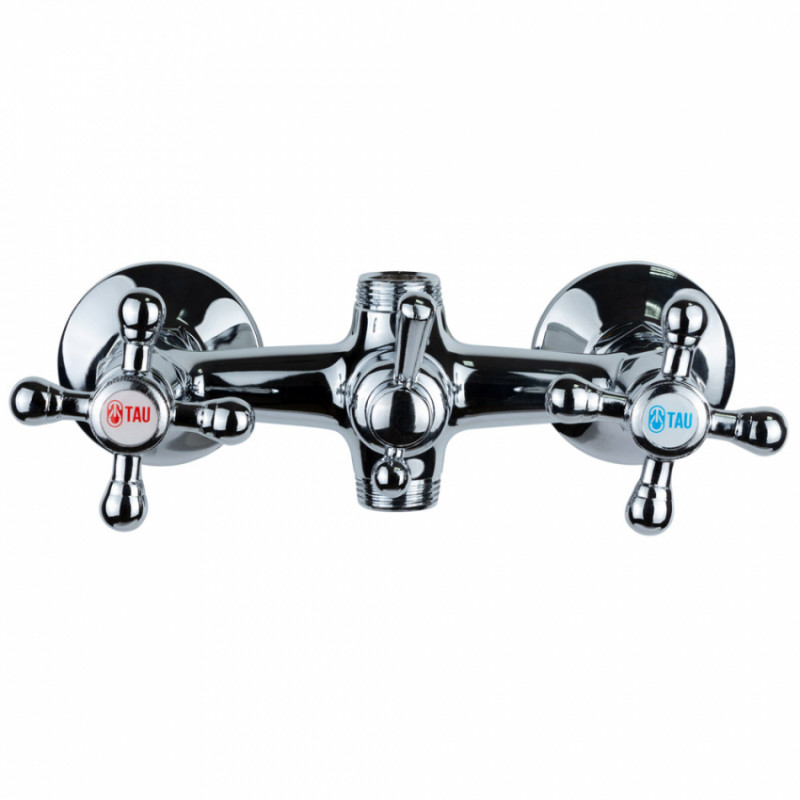 Змішувач s70 ½" для ванни гусак прямий 350мм дивертор вбудований кульовий TAU VD-5C261C (9870210)-9870210