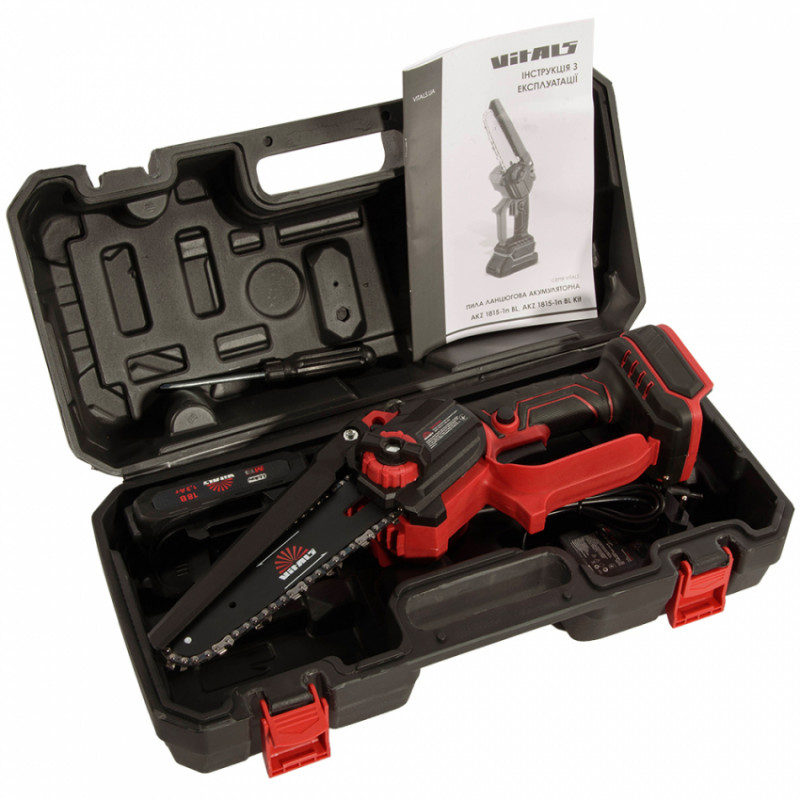 Пила ланцюгова акумуляторна Vitals AKZ 1815-1n BL Kit-242177