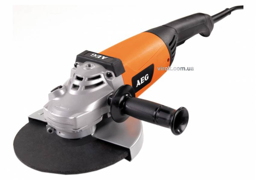 Шліфмашина кутова WS2200-230DMS AEG, 2200Вт, Ø230мм, 6600об/хв, М14, 5.8кг-WS2200-230DMS