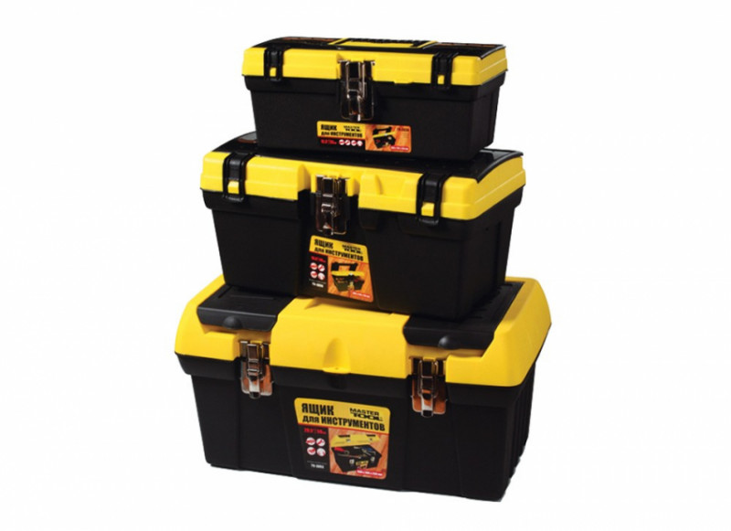 Скриньки для інструменту MASTERTOOL комплект 3 шт 12.5"+16"+19" металеві замки (79-2038/2039/3052) 79-2001-79-2001