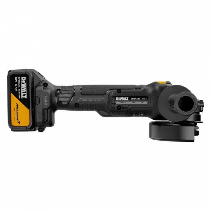 Шліфмашина кутова - болгарка акумуляторна безщіткова McLaren F1 TEAM SPECIAL EDITION DeWALT DCG45MP2T-DCG45MP2T