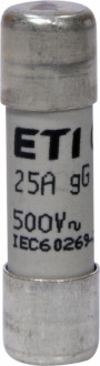 Запобіжник ETI CH10x38 gG 25A 500V (2651021)-[articul]