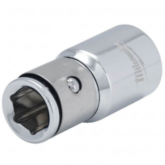 Перехідник хромований з квадрата 1/2&quot; на 1/4&quot; HEX MILWAUKEE-[articul]