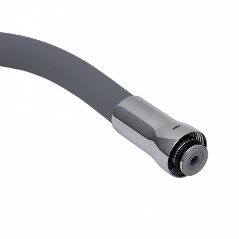 Вилив (гусак) 3/4" для кухні силіконовий сірий AQUATICA (XH-5240) (9793511)-9793511