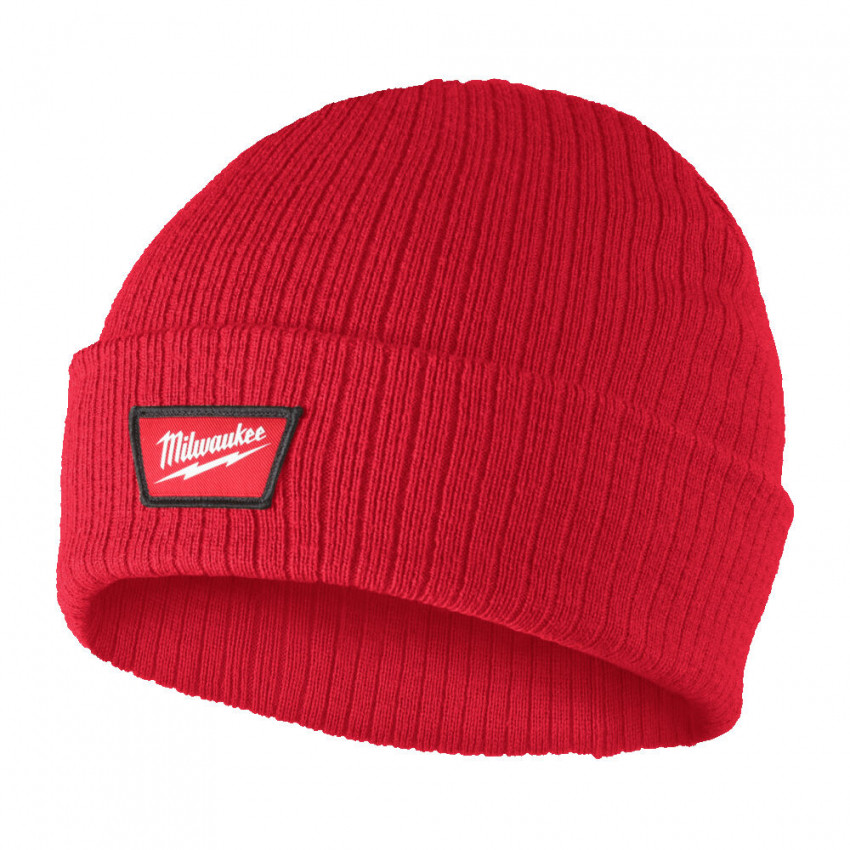 Шапка з манжетою BNC MILWAUKEE, червона (ONE-SIZE)-4932499385