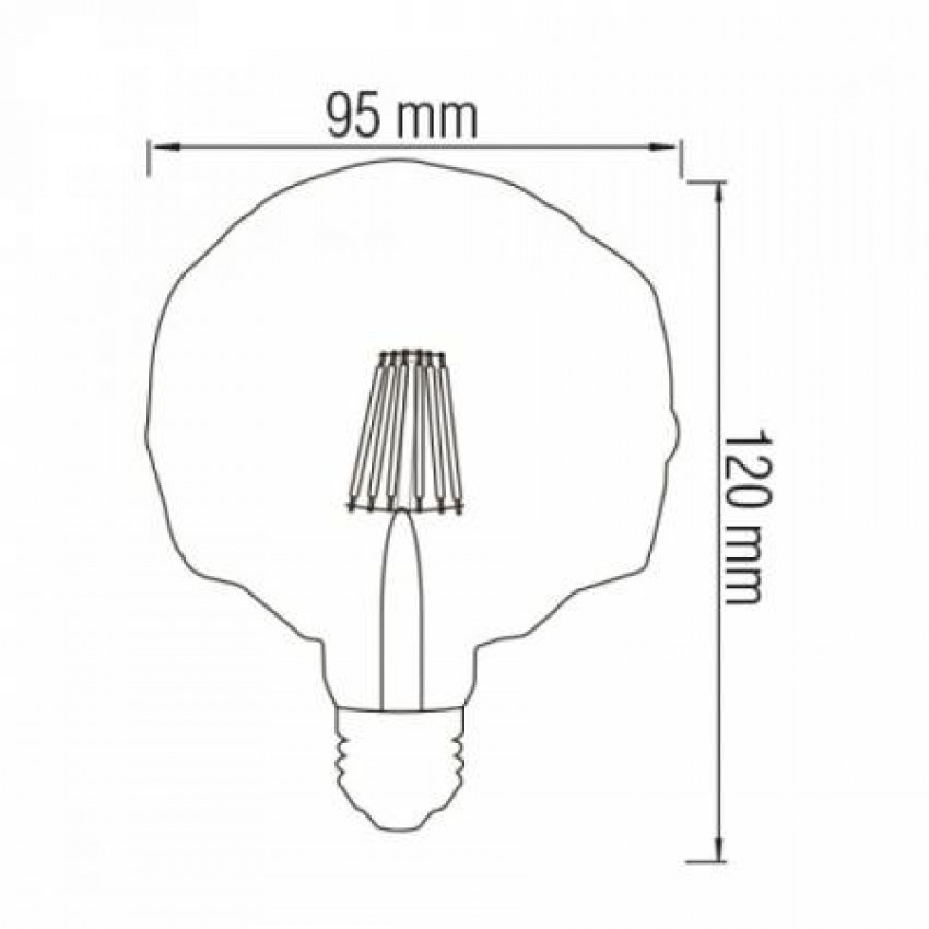 Світлодіодна лампа Filament RUSTIC CRYSTAL-4 4W E27-001-036-0004-010