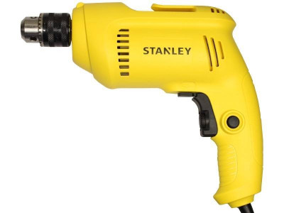 Дриль ненаголошений STANLEY, 550 Вт, 10 мм ключовий патрон, реверс, 0-2800 об/хв.