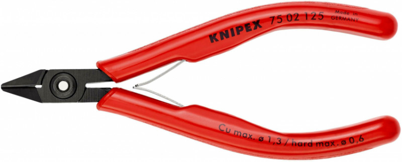 Кусачки бокові для електроніки KNIPEX 75 02 125 SB-75 02 125 SB
