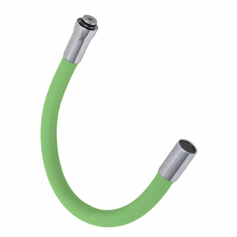 Вилив (гусак) 3/4" для кухні силіконовий зелений AQUATICA (XH-5241) (9793512)-9793512