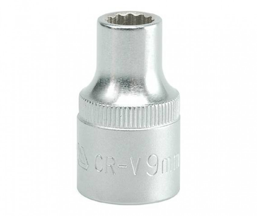 Головка 12-гранна коротка YATO із квадром. 1/2", М = 9 мм, L = 38мм [10/100/200]-YT-1271