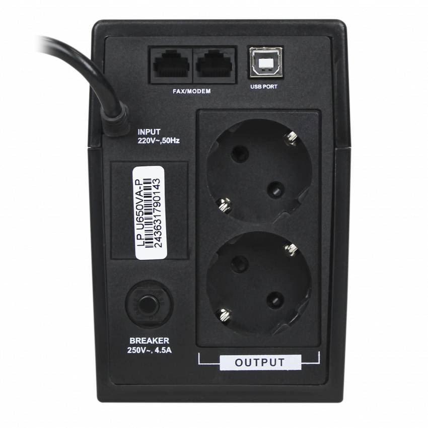 Лінійно-інтерактивне ДБЖ LP U650VA-P (390Вт)-