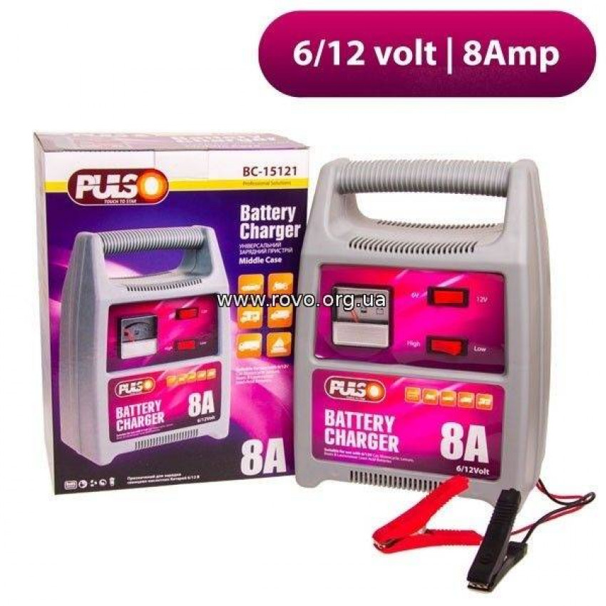 Зарядний пристрій PULSO BC-15121 6-12V/8A/9-112AHR/стрілковий індикатор-BC-15121