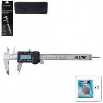 Alloid Pro. Штангенциркуль електронний, 150мм/0,02мм, нержавіюча сталь-[articul]