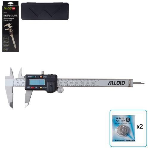 Alloid Pro. Штангенциркуль електронний, 150мм/0,02мм, нержавіюча сталь-PVC-0371
