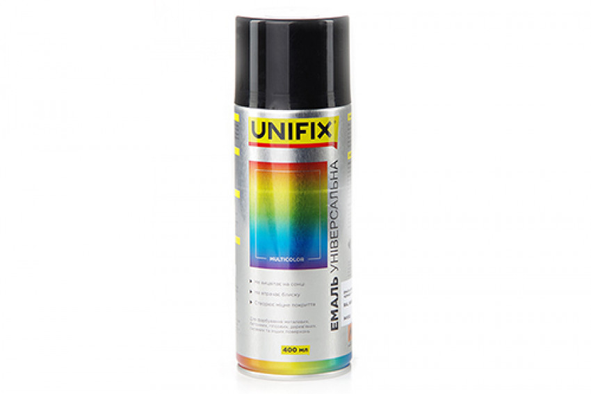 Емаль акрилова універсальна RAL 9005 Чорний гл. 400мл UNIFIX-941032
