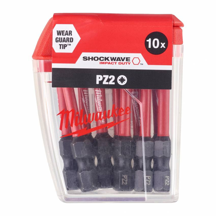 Біта SHOCKWAVE MILWAUKEE, PZ2, 50мм, (10шт)-4932430866