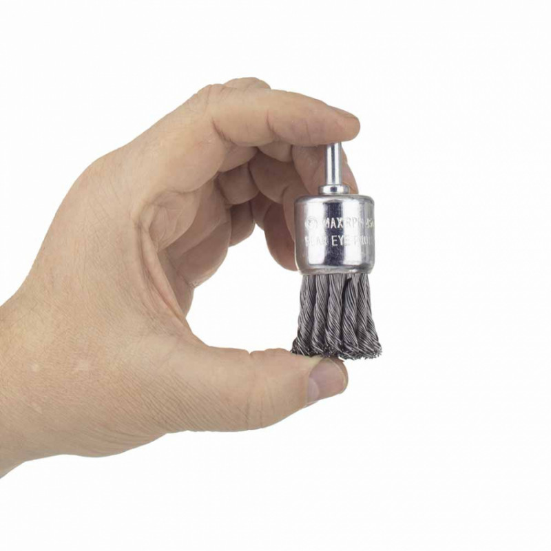 Щітка дротяна чашеподібна Ø25мм хвостовик Ø6мм (сталева кручена) Sigma (9028021)-9028021