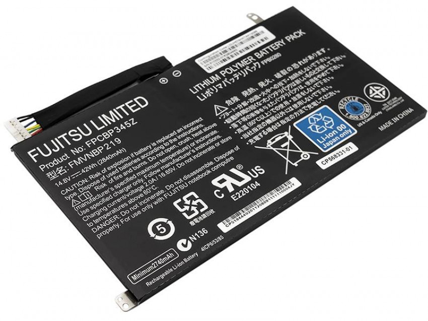 Акумулятори для ноутбуків FUJITSU LifeBook UH552, UH572 (FPCBP345Z) 14.8V 2840mAh (original)-NB450114