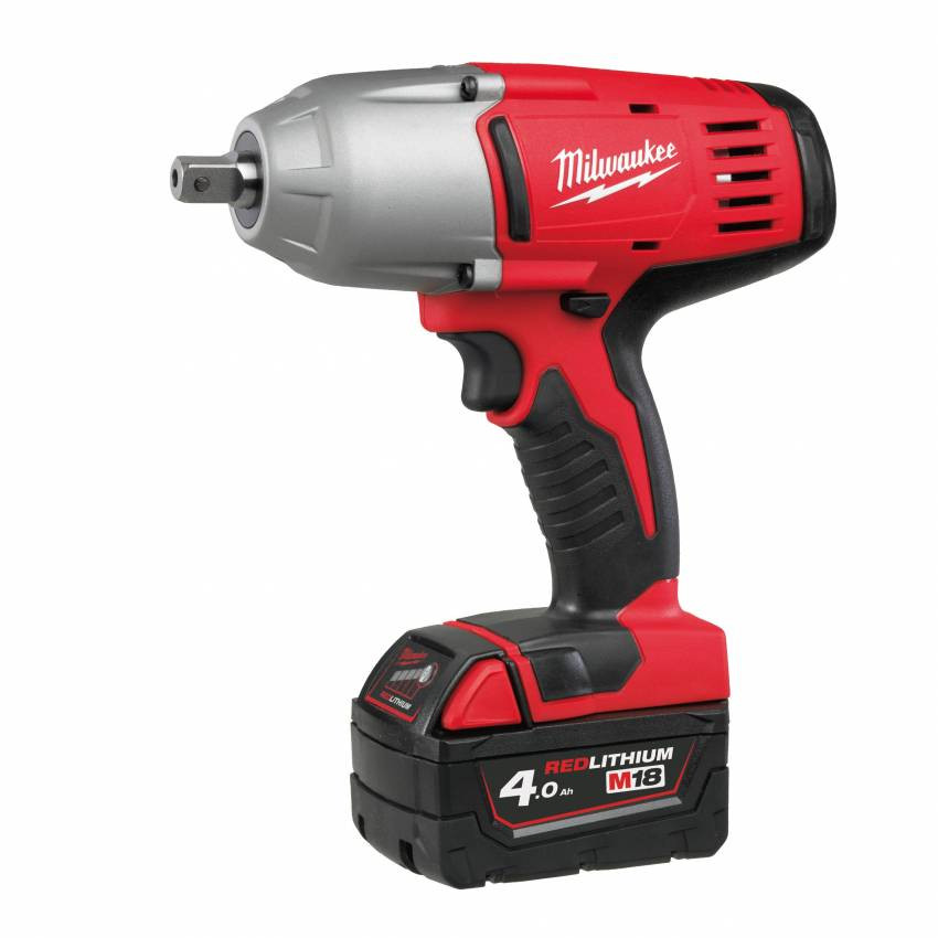 Гайкокрут акумуляторний 1/2" MILWAUKEE, HD18 HIW-402С, 610Нм (зарядний пристрій, 2 акум.Х 4Ач, кейс)-4933441260