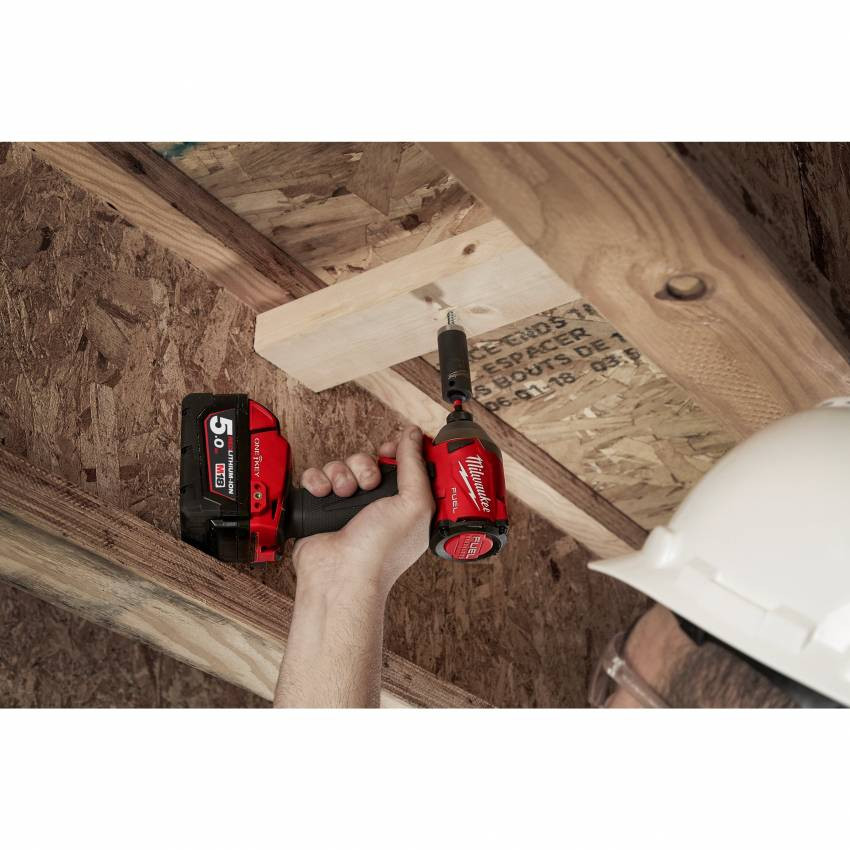 Імпульсний ударний шуруповерт акумуляторний 1/4" HEX MILWAUKEE, M18 ONEID2-502X, 226Нм (заряд.пр.,2 акум.Х5Ач, HDкейс)-4933464091