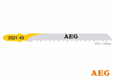 Полотно до ялинок лобзика чисте. різа AEG по дер/пласт/ДСП t&lt; 60/45 мм l= 75мм, крок зуб-4 мм, уп. 5 штук-[articul]