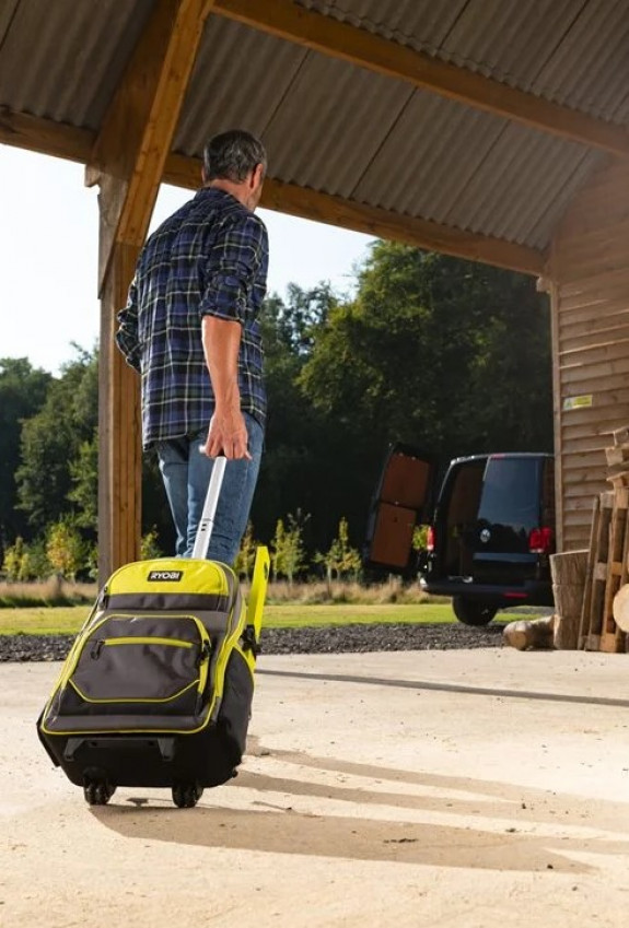 Рюкзак для інструменту RYOBI RSSBP2, 25л, на коліщатках, телескопічне руків'я, поліестер 600D-5132005344