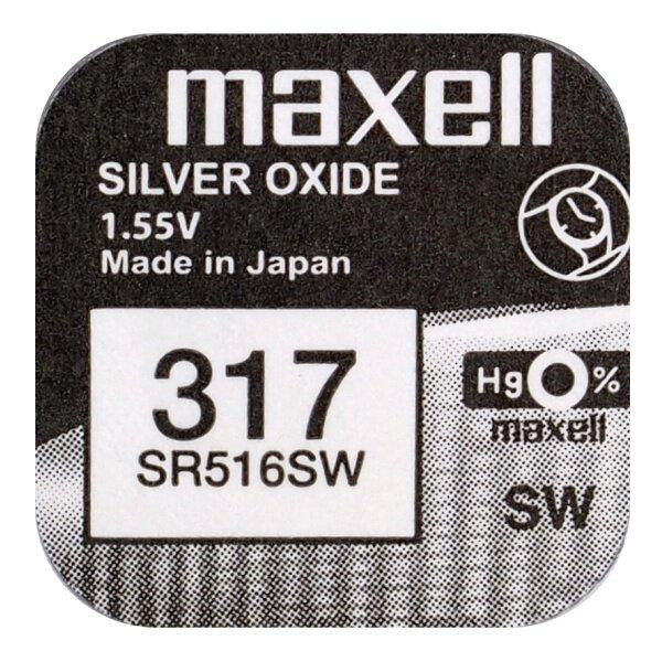 Срібно-оксидна батарейка Maxell "таблетка"  SR516SW 1шт/уп-18293100
