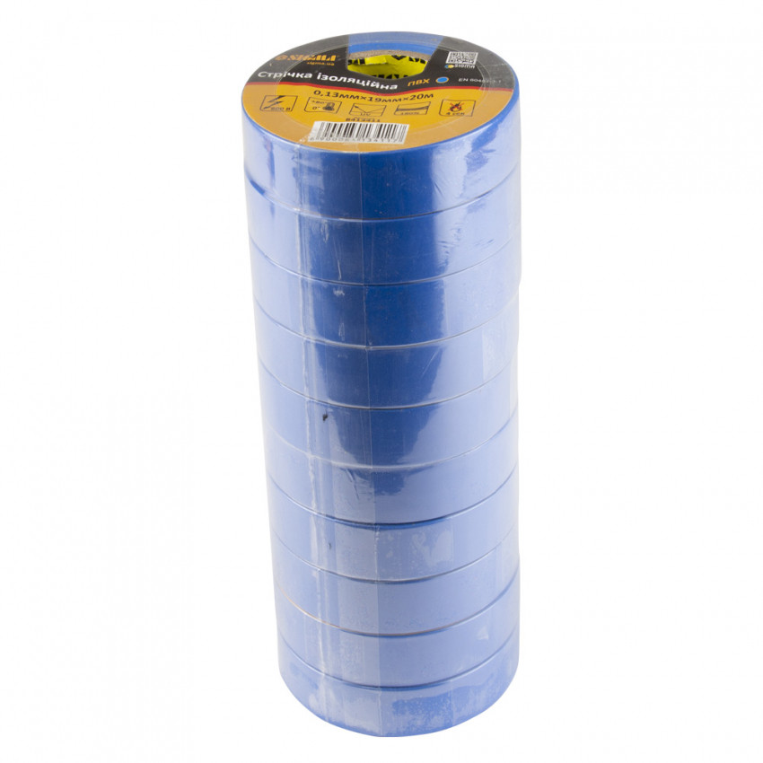 Ізолента ПВХ (синя) 0,13 мм×19 мм×20 м Sigma (8413411)-8413411