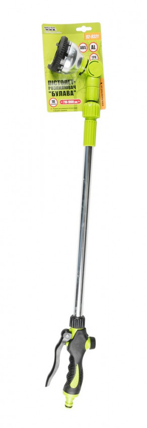 Пістолет-розпилювач MASTERTOOL "БУЛАВА" на телескопічній штанзі 710-1060 мм 10 режимів 92-9321-92-9321