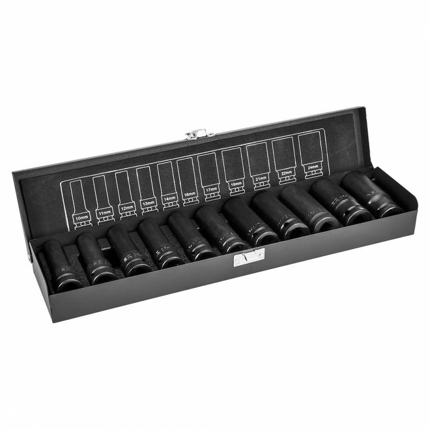 Головки змінні ударні 1/2 ", 10-24 мм, набір 11 шт.-12-102