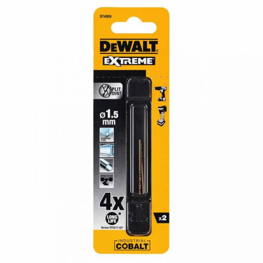 Свердло по металу EXTREME INDUSTRIAL COBALT DeWALT DT4959-DT4959