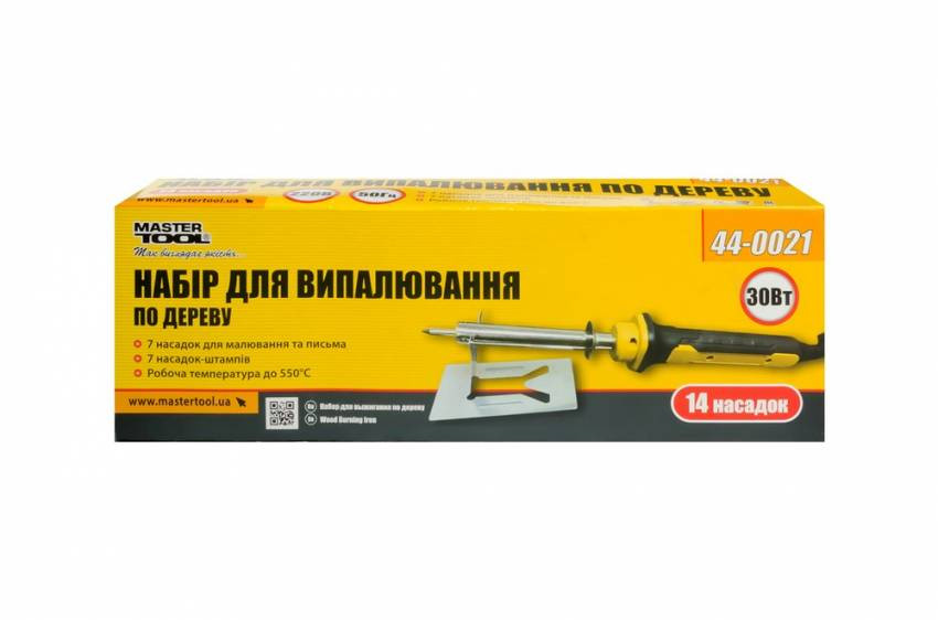 Набір для випалювання MASTERTOOL 30 Вт 14 насадок 44-0021-44-0021